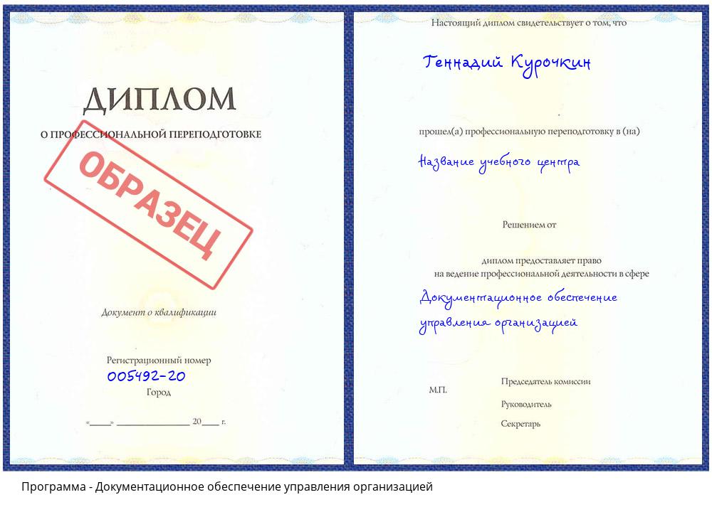 Документационное обеспечение управления организацией Александров