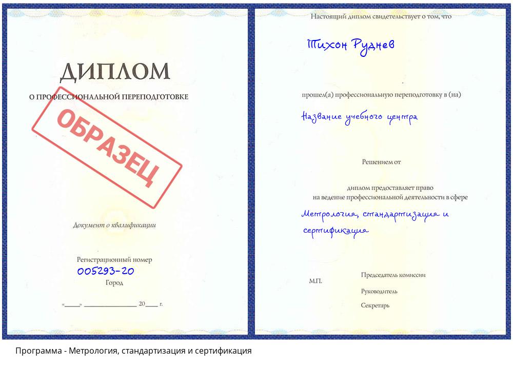 Метрология, стандартизация и сертификация Александров